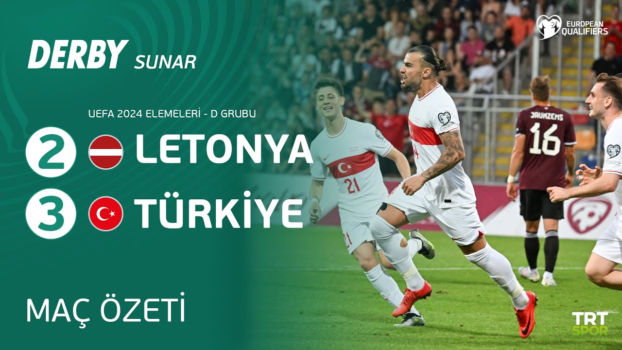 EURO 2024 Elemeleri | Letonya 2-3 Türkiye (Özet) | 90+5'te gelen zafer!!!  x Derby