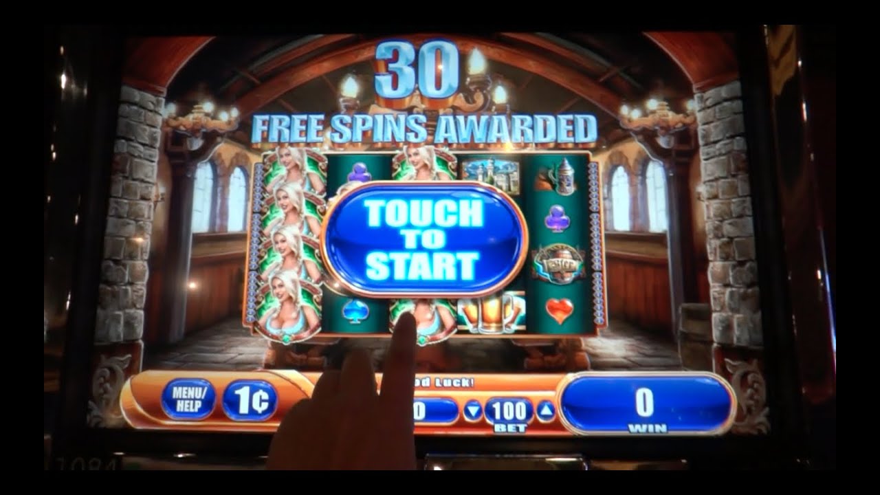 Bier Haus Slot Machine Bonus Round w/30 Free Spins 233X bet Win YouTube