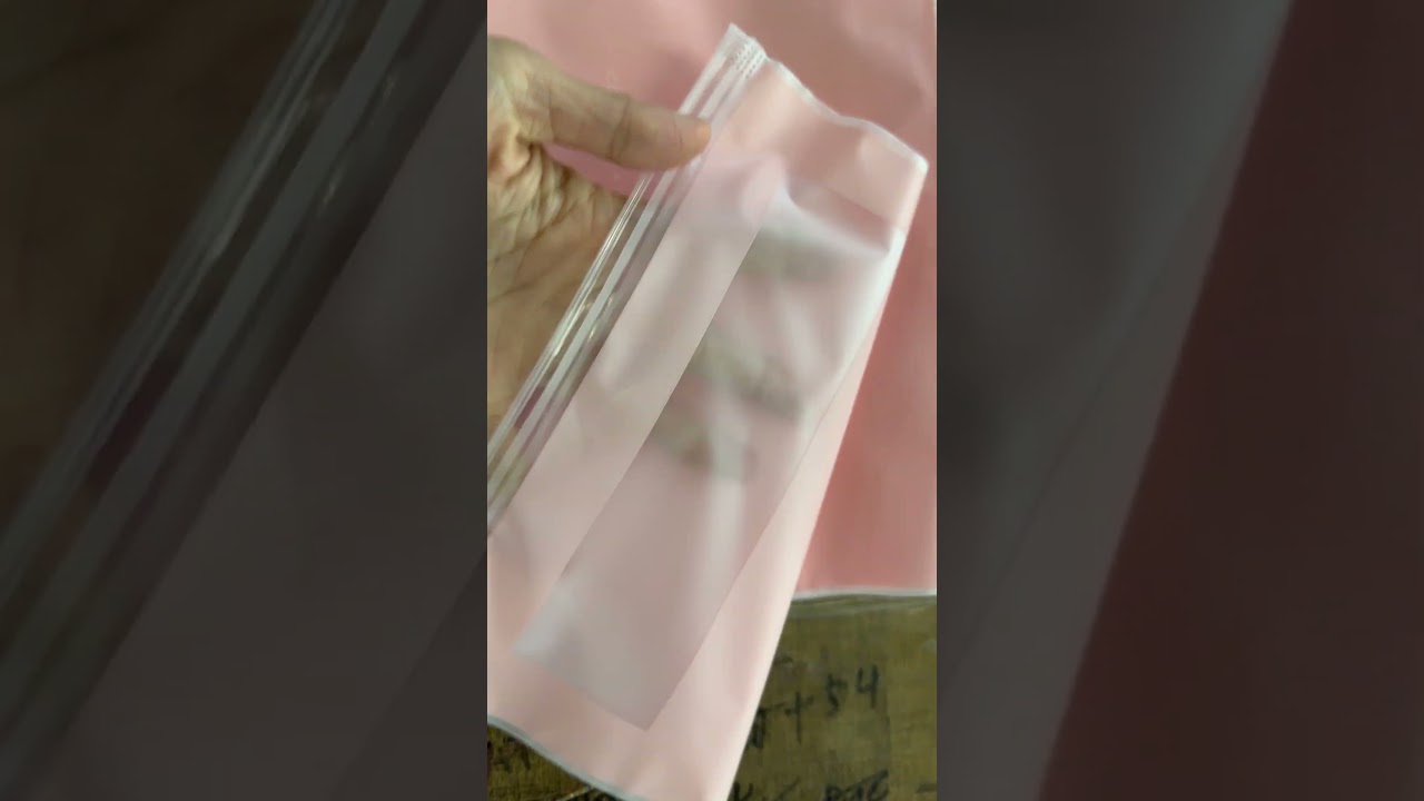 Pink Zipper Bag Frosted Zipper Bag Package For Jerwerlly