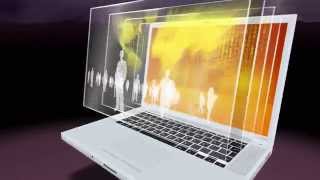 iStock Laptop, light streaks, binary people HD1080 Free footage
