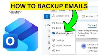 How To Backup Emails on Outlook(EASY)