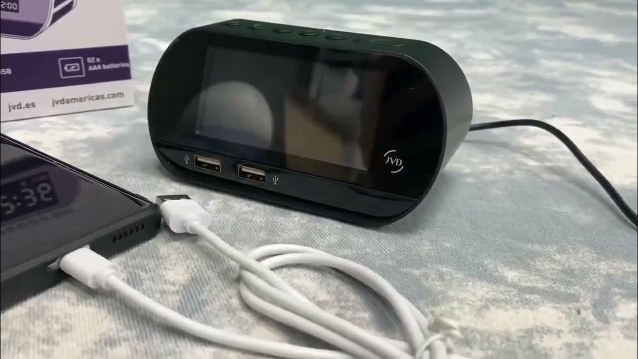 JVD digital alarm clock with on/off YouTube