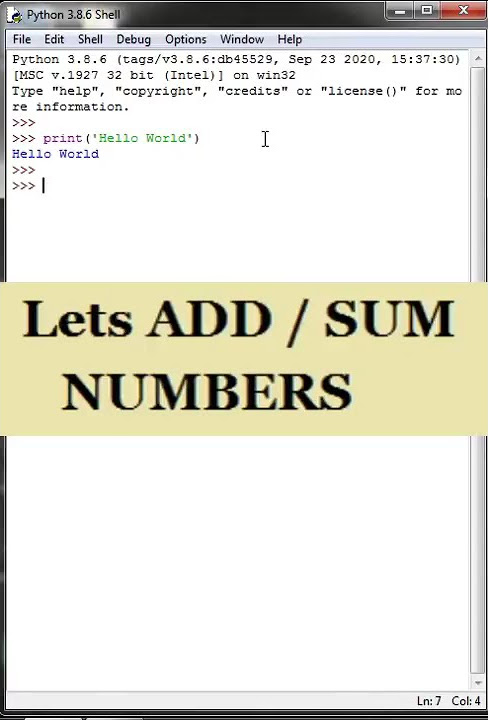 Add or Substract - Coding in IDLE Python - Learn in a Minute - Beginner ...