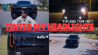 I tinted my headlights on my 2027 Kia Telluride, Is it legal ?  Day & night sample footage + Drone