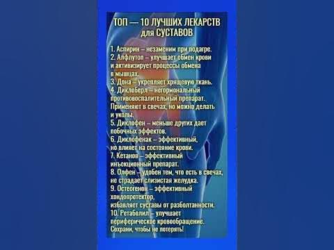10 лучших лекарств для суставов #полезныесоветы #полезнознать #бокерия ...