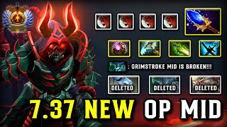 7.37E New Op Mid Grimstroke Full Of Magical Build Non-Stop Create New Monster With Aghs Scepter