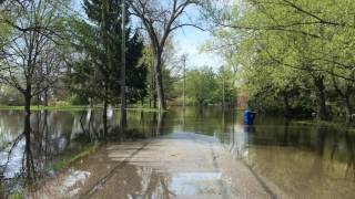 The toronto islands showing effects of flooding in spring 2017.