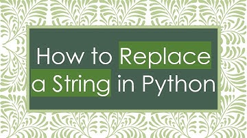 How to Replace a String in Python