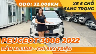 Hot 🚘 Peugeot 3008 Allure 2022 màu trắng đi 3vạn chuẩn xe gia đình 1 chủ cực đẹp ☎️ 0917.914.044