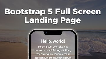 Bootstrap 5 Full-Screen Landing Page