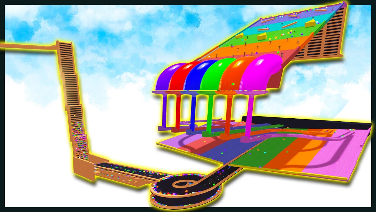 Insane Plinko Marble Run To Hole In One Challenge! Marble World YouTube