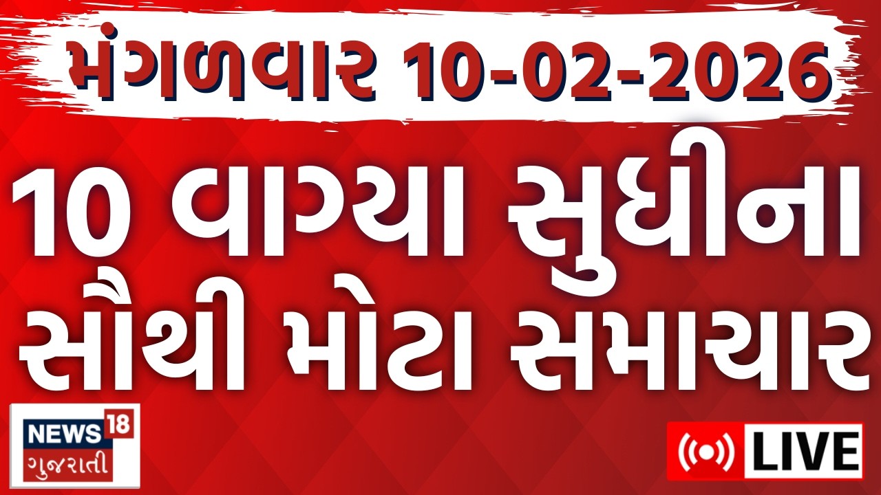 Gujarat Fatafat News | આજના તમામ મહત્વના સમાચાર | Superfast News | Weather Updates| News18 Gujarati