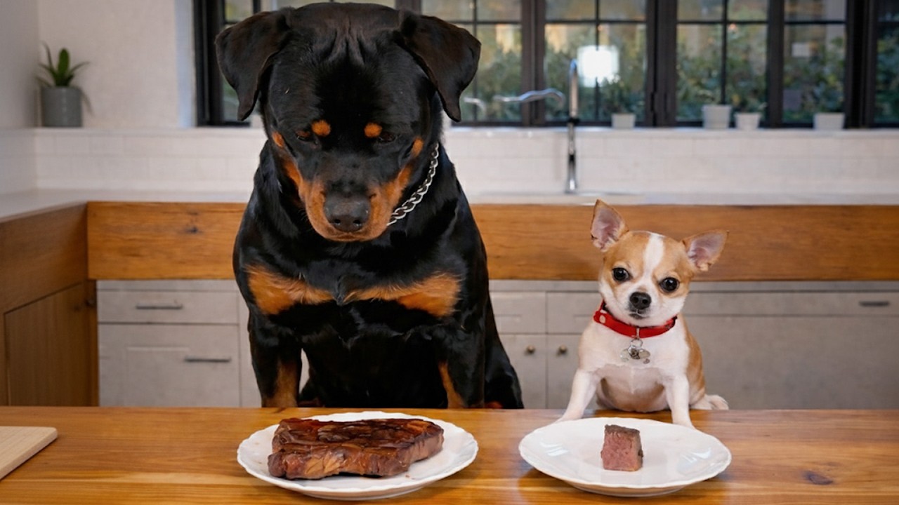 Chihuahua vs Rottweiler | The Funniest Moments Ever 🐶🍗🤣