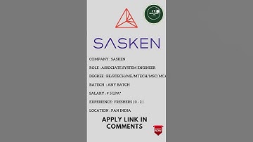 Sasken technologies is Hiring associate system engineer | latest job updates |daily job updates jobs