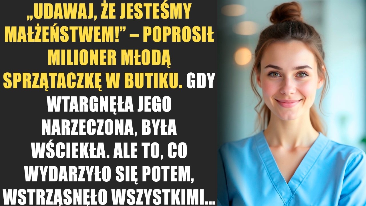 „Udawaj, że jesteśmy małżeństwem!” – poprosił milioner młodą sprzątaczkę w butiku. Gdy wtargnęła...