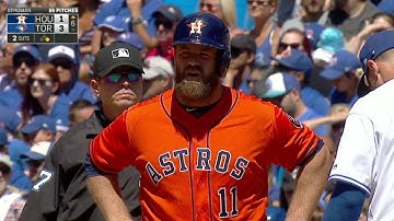 HOU@TOR: Gattis extends hitting streak to 10 games