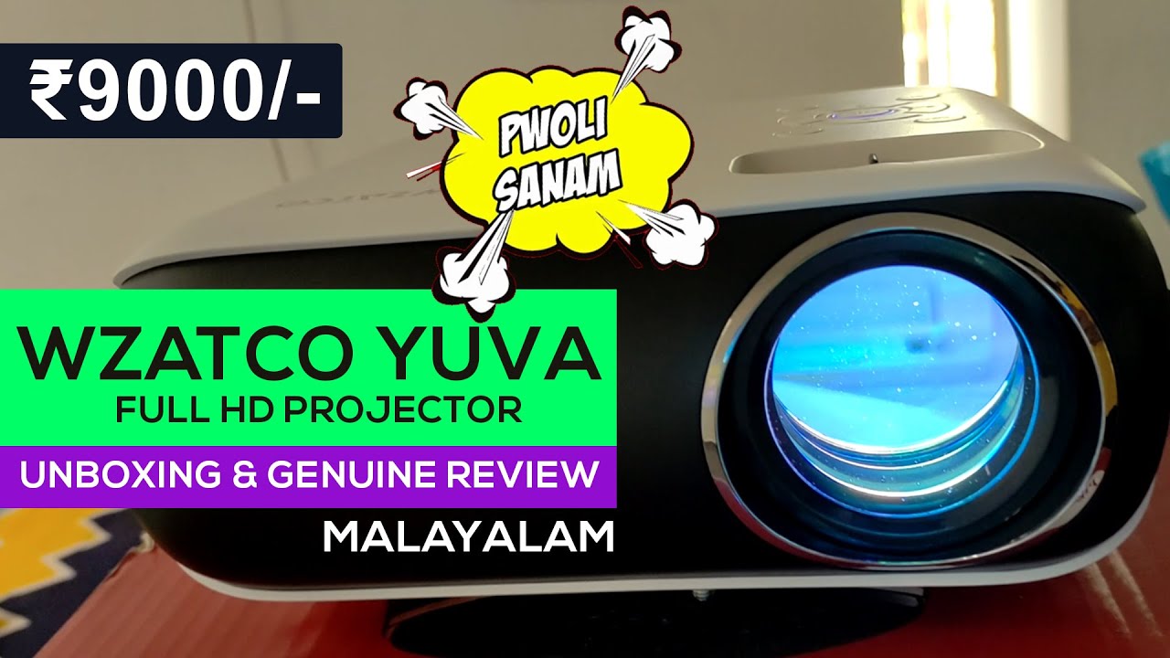 Wzatco yuva Full HD Projector Unboxing and review 200 inch Projector