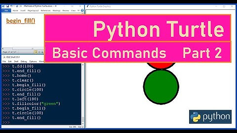 Learn Python Turtle Basics Part 2 with examples | begin_fill penup distance towards | #highblix