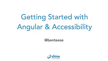 Getting Started with Angular & Accessibility