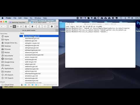 Turn a CSV Spreadsheet into Markdown Files to fuel the content of a Jekyll Site