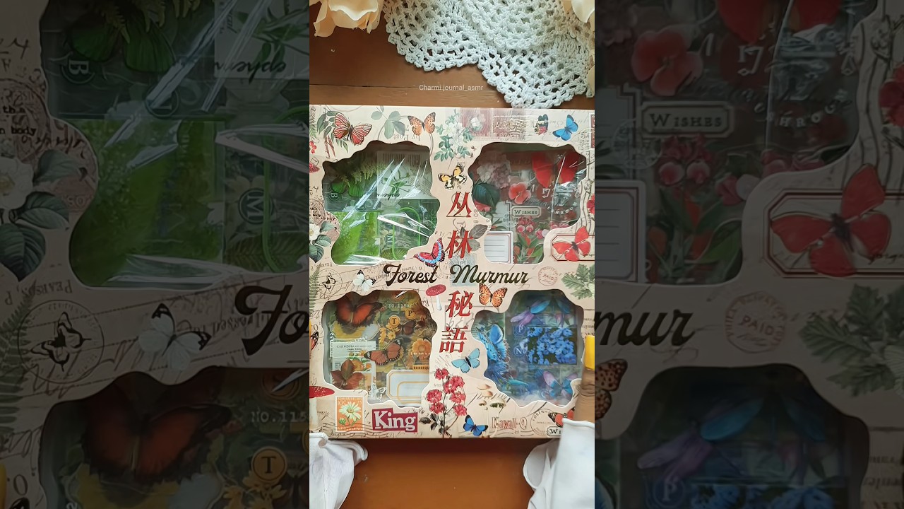 ASMR journal kit unboxing ✨️🎀🫧🤍 | journal with me 