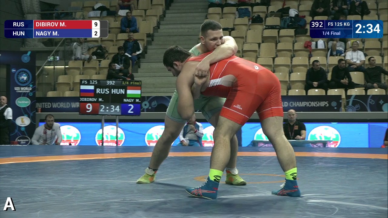 1/4 FS - 125 kg: M. DIBIROV (RUS) df. M. NAGY (HUN) by VSU1, 13-2