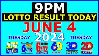 Lotto Result Today 9pm June 4 2024 (PCSO)