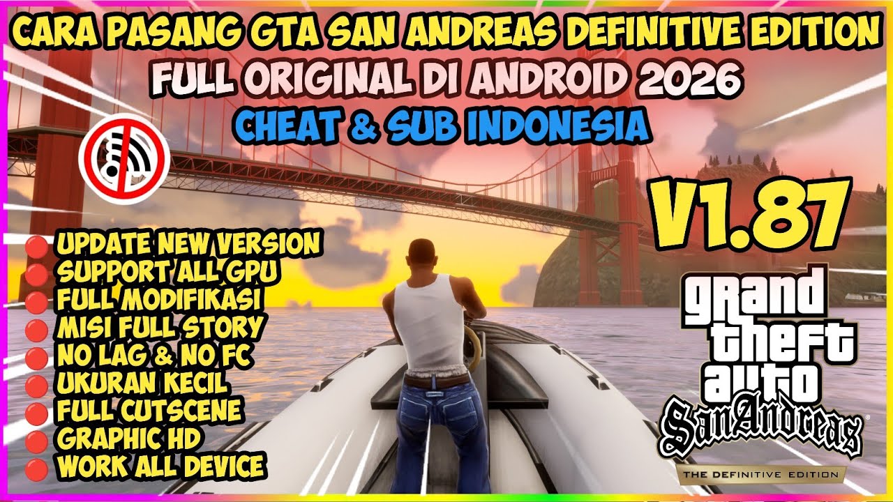 Cara Pasang Gta San Andreas Definitive Edition V1.87 di Android Grafik HD Offline Terbaru 2026
