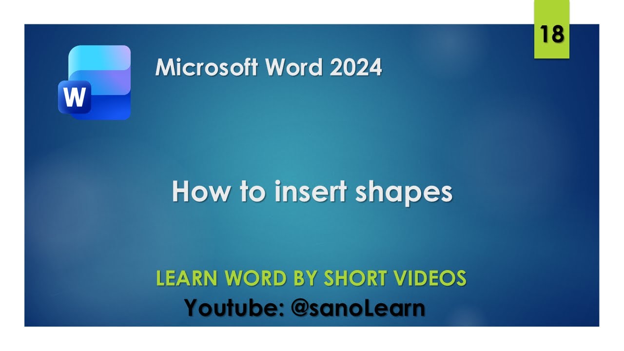 18- How to insert shape in word 2024