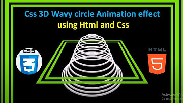 Animation effect Css 3D Wavy cricle  using Html and Css / Css Animation Code