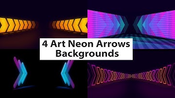 4k Arrows Neon Backgrounds Animations