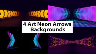 4k Arrows Neon Backgrounds Animations