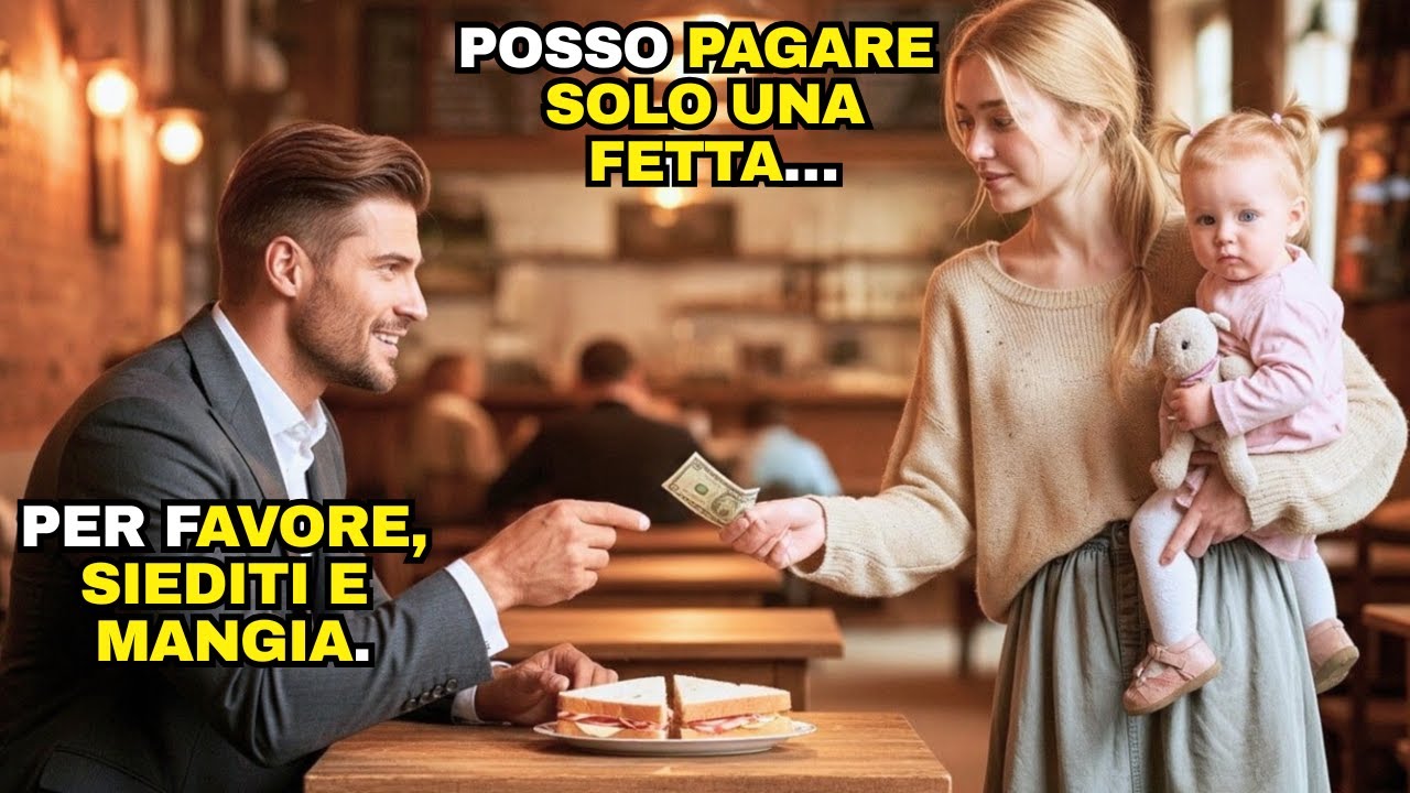 LA DONNA POVERA PAGÒ UNA FETTA DI PANE — IL PADRE SINGLE MILIONARIO DISSE: “SEDI. MANGIA PRIMA.