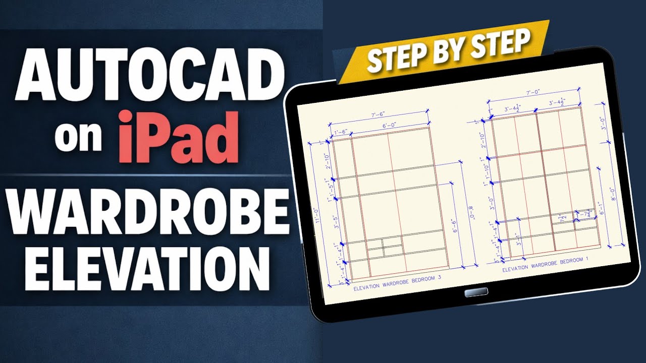 Elevation Drawing in AutoCAD on iPad | Step-by-Step Interior Design ...