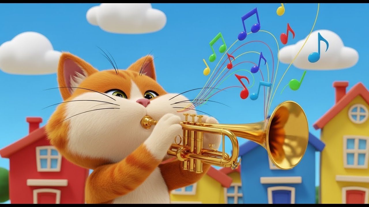El gato que tocaba la trompeta | Colección de Canciones Infantiles y ...