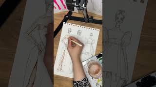 Fashion design sketch #fashion #art #watercolor #fashionillustration #fashionoutfit #shiny