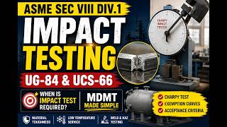 ASME Section VIII Div.1 Impact Testing Explained | UG-84 & UCS-66 | MDMT & Charpy Test