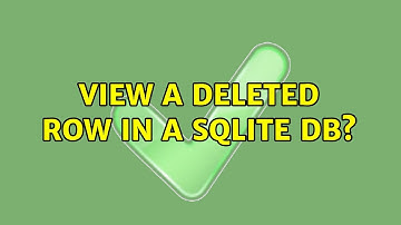 View a deleted row in a sqlite db?