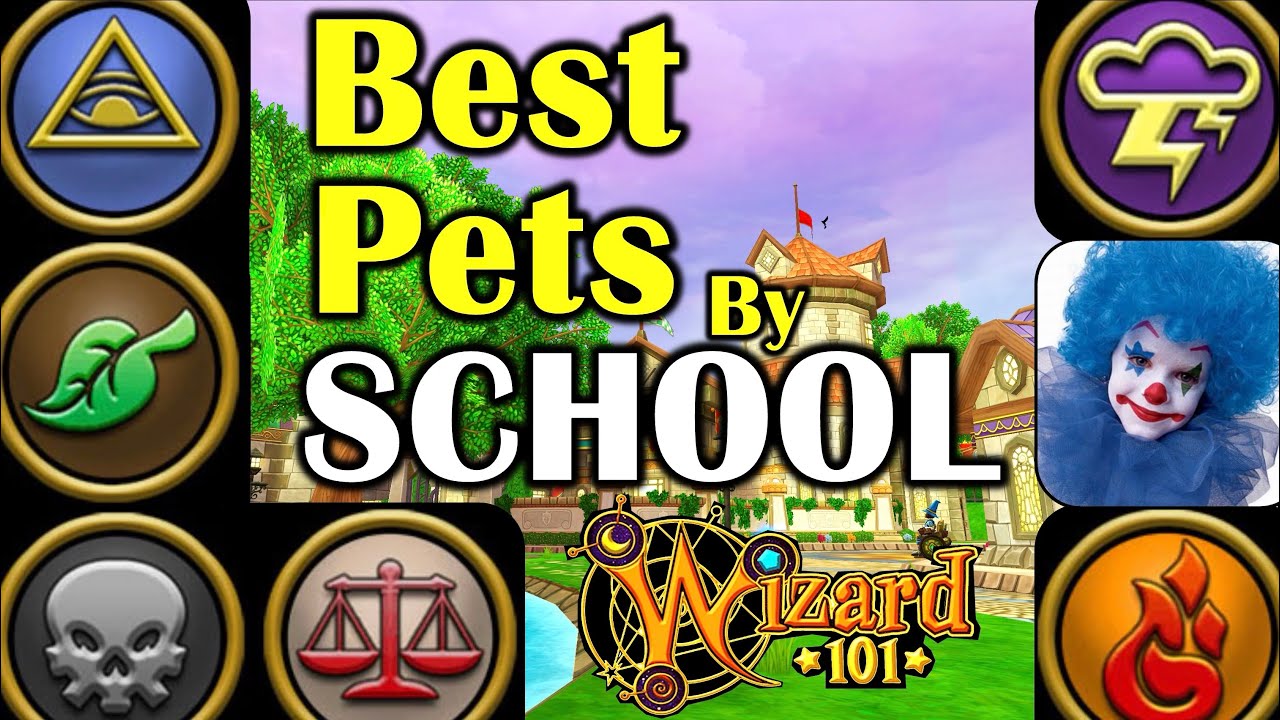 Wizard101 The BEST PETS for Every SCHOOL! YouTube