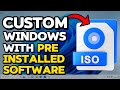 How to create a custom windows iso with preinstalled software included for free tutorial