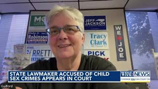 NC lawmaker facing sex crime charges appears in court from hospital