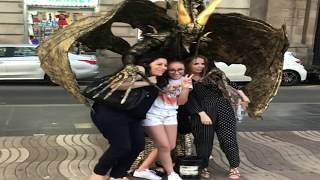 La Rambla Street Performers in Barcelona Spain