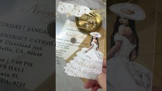 Mexican Spanish acrylic quinceanera invitations