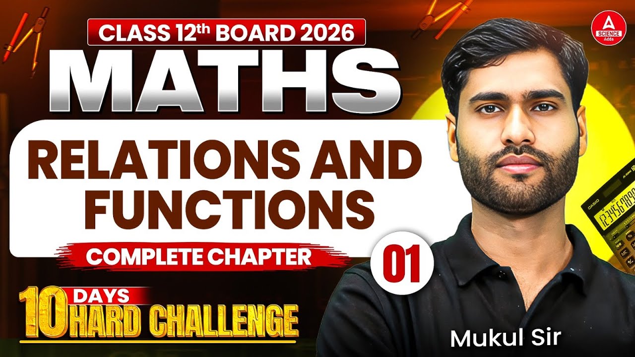 Class 12 Maths Chapter 1 Relations and Functions |Chapter 1 Revision Classes for Pre Board Exam 2026
