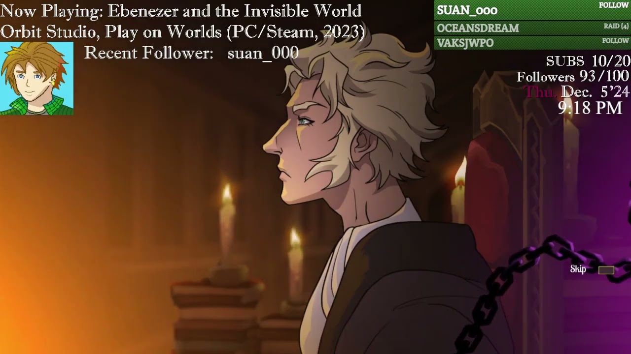 Highlight: Playing Ebenezer and the Invisible World, CrossCode and FFXVI! Day 240 (Dec. 5, 2024)