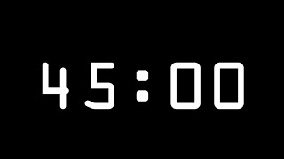 45 Minute Timer - Silent Count Up Stopwatch