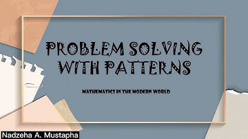 Pattern of recognition as a problem solving strategy