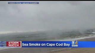 Cold Creates Sea Smoke On Cape Cod Bay