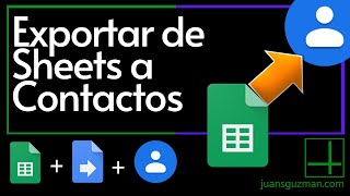 Importar contactos de Google SHEETS a Google CONTACTS