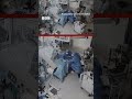 Запись с камер видеонаблюдения в операционной в больнице Японии во время мощного землетрясения